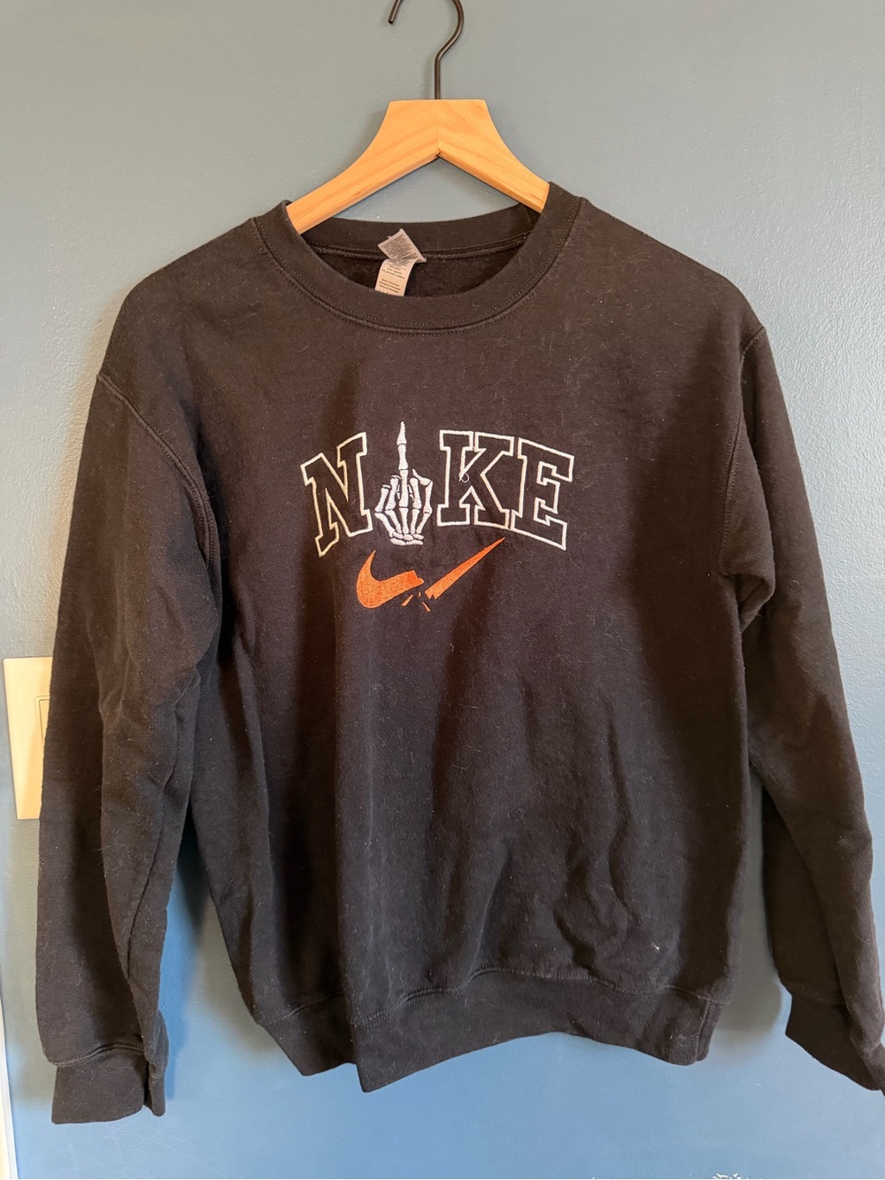 Custom embroidered Nike halloween crewneck